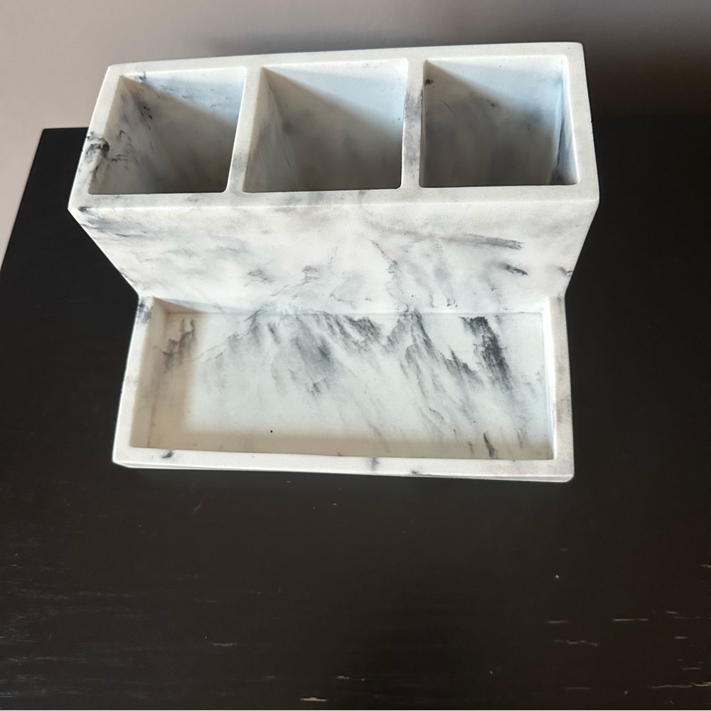 Bino Gray & White Marble Multi Organizer